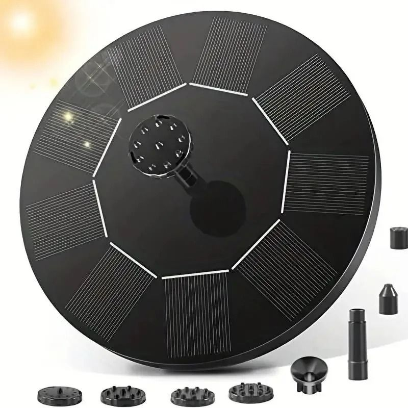 Solar Floating Fountain Pump Garden Water Fountain for Bird Bath Pond and Pool