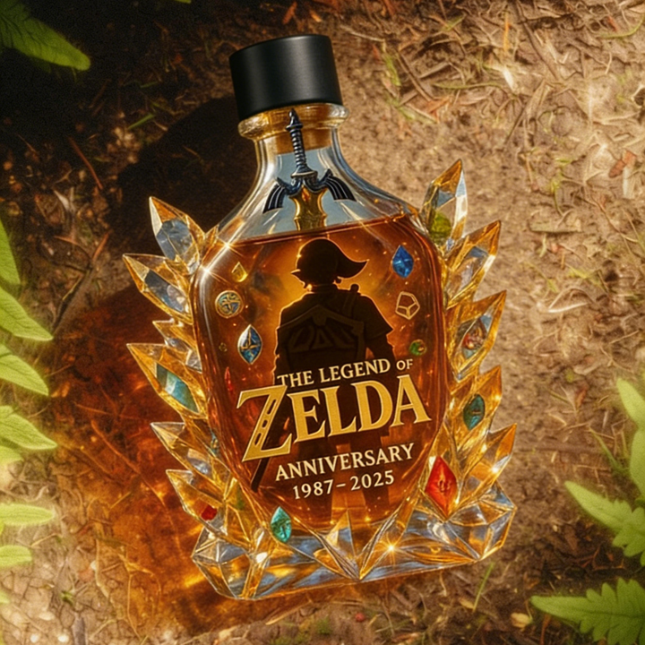 The Dazzling Legend Of Zelda 38th Anniversary 1987-2025 Whisky Bottle - A Masterpiece in Crystal & Spirit