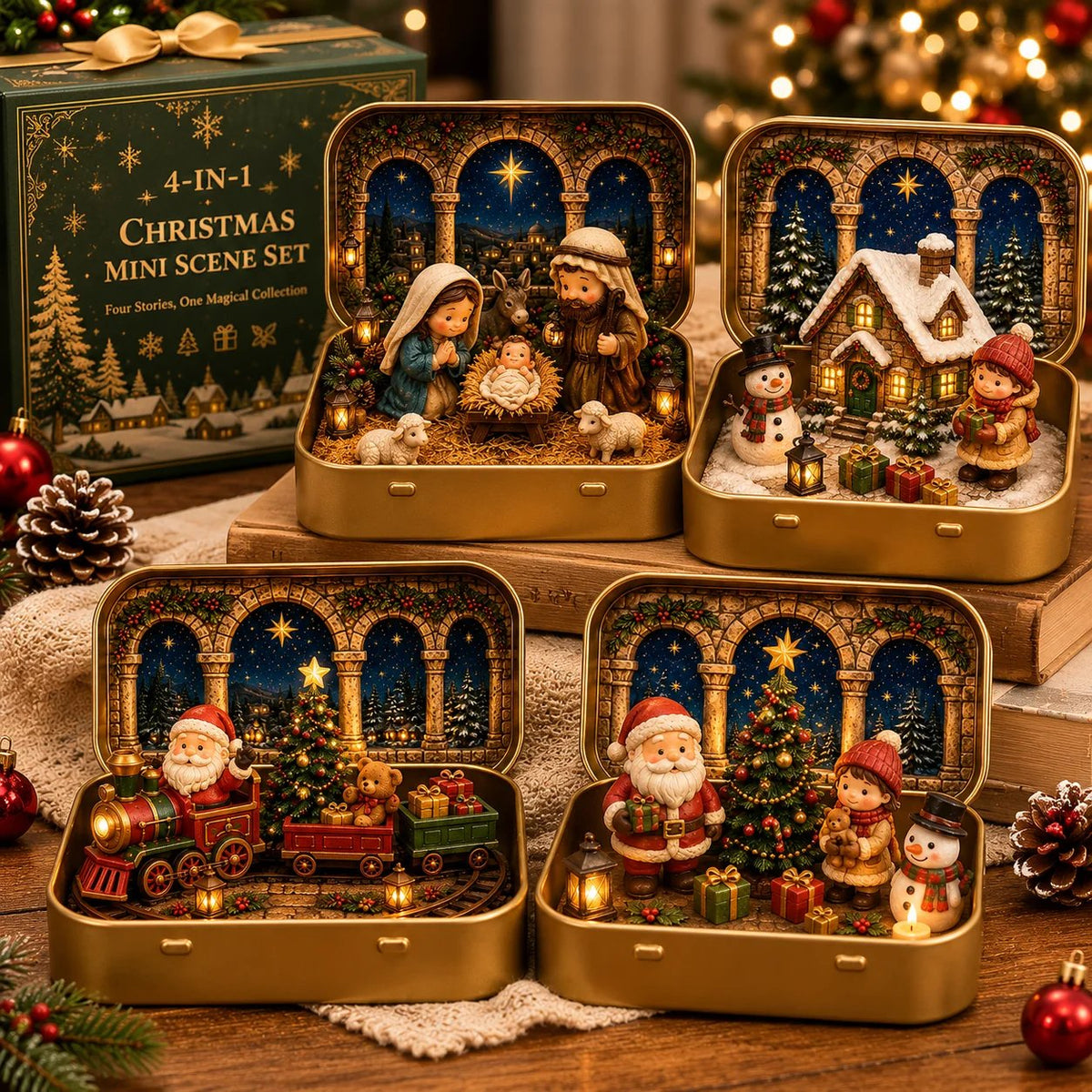 A Tiny Christmas Wonderland in a Tin
