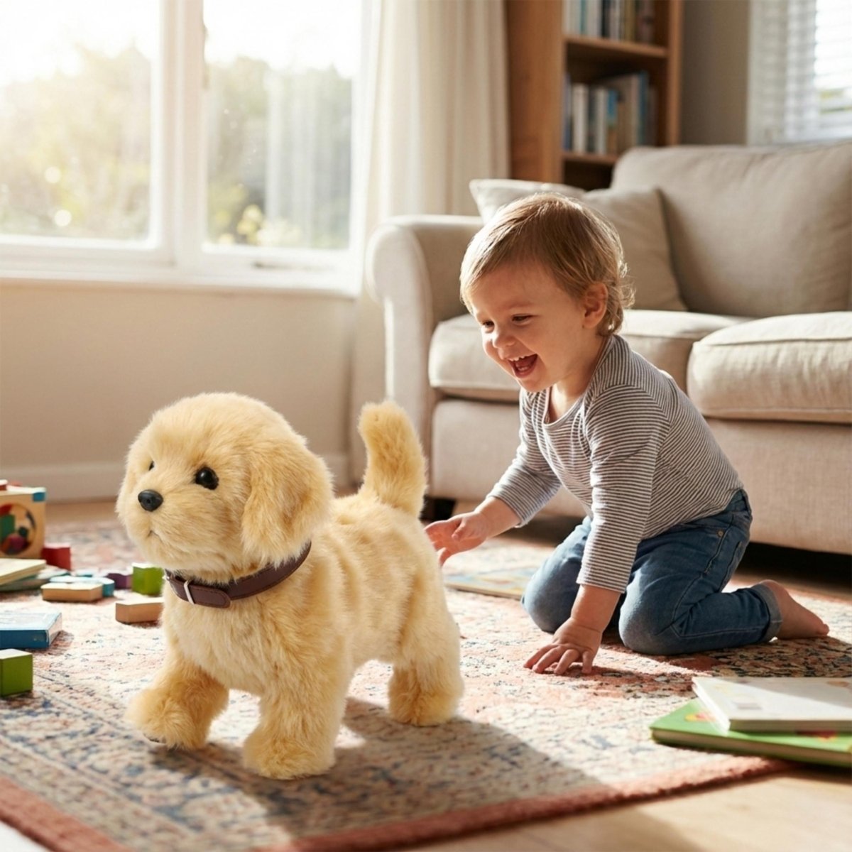 Interactive Robot Puppy | Realistic Electronic Dog Toy with Walking & Barking | Engaging Companion for Kids' Imaginative Play