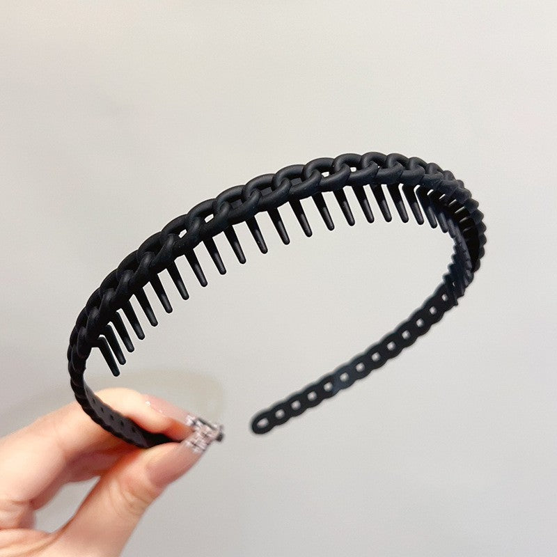 Stylish Matte Face Wash Headband with Teeth for Anti-Slip