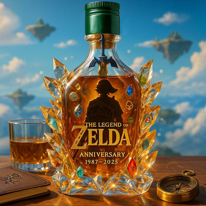 The Dazzling Legend Of Zelda 38th Anniversary 1987-2025 Whisky Bottle - A Masterpiece in Crystal & Spirit