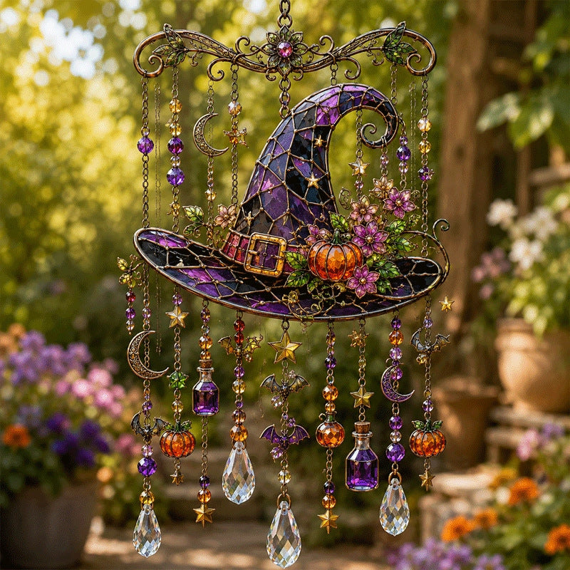 Halloween Crystal Suncatcher Wind Chime - 7 Designs