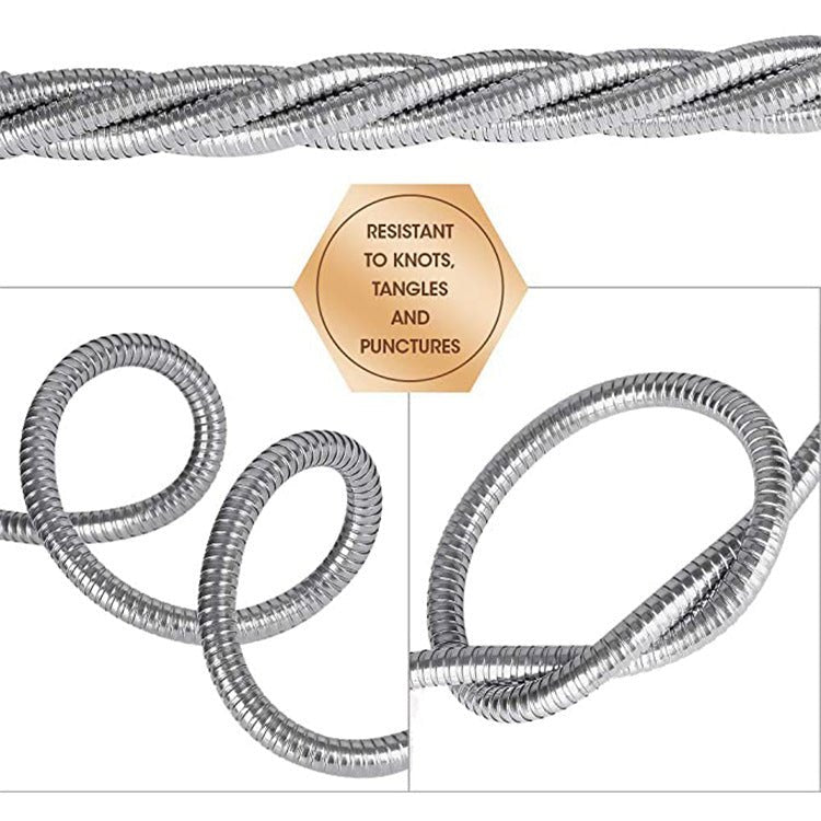 Flexible Stainless Steel Garden Hose with Brass Spray Nozzle