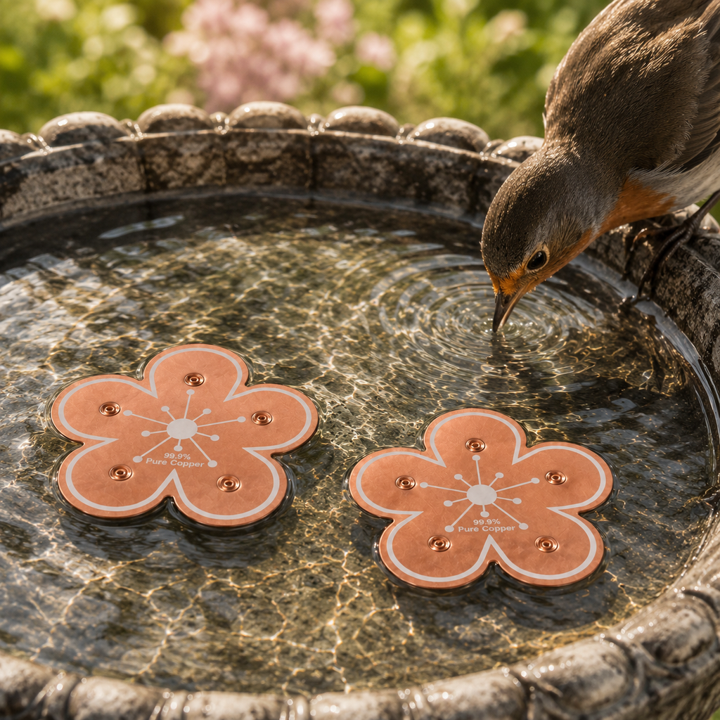 Copper Bird Bath Algae Control Disc for Cleaner Water