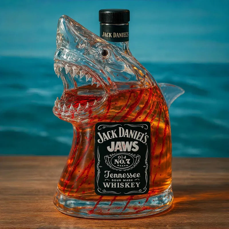 Shark Jaws Anniversary Whiskey Bottle