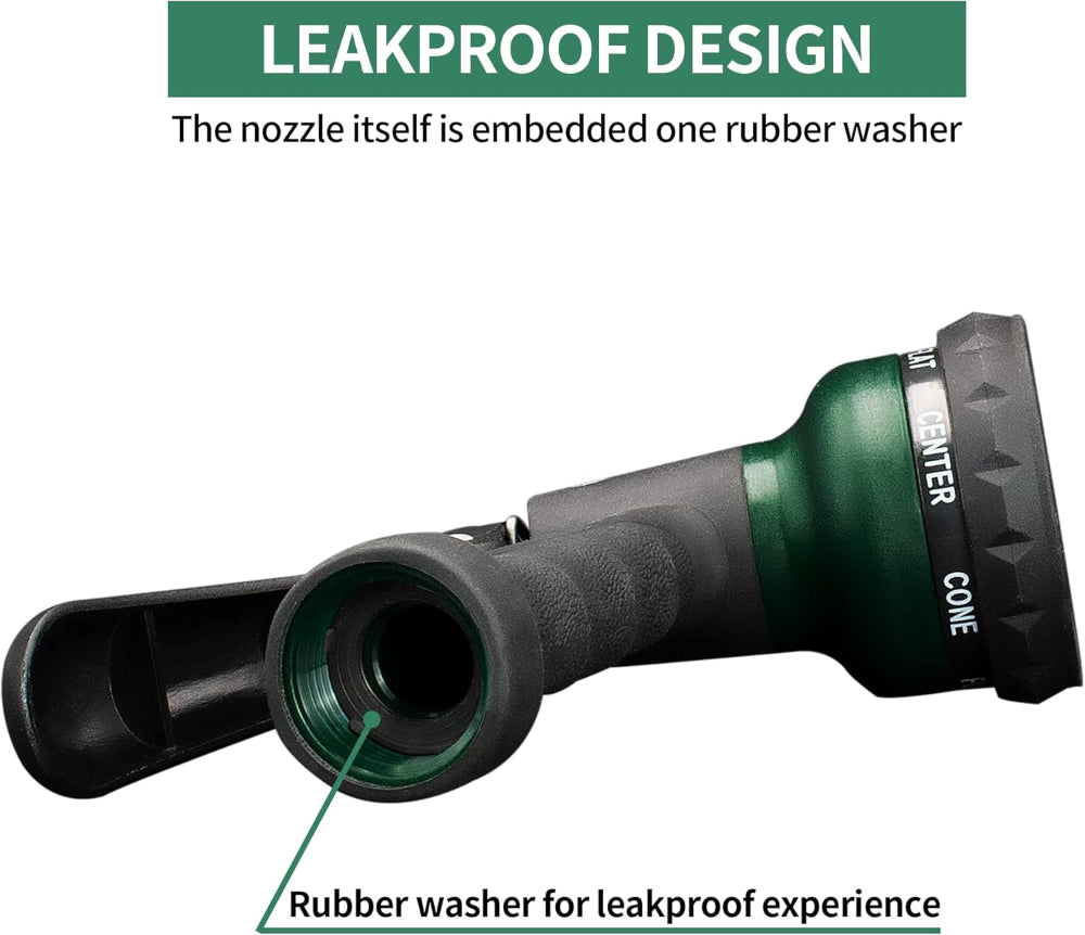 7 Way Adjustable Garden Hose Spray Nozzle - 7 Watering Patterns