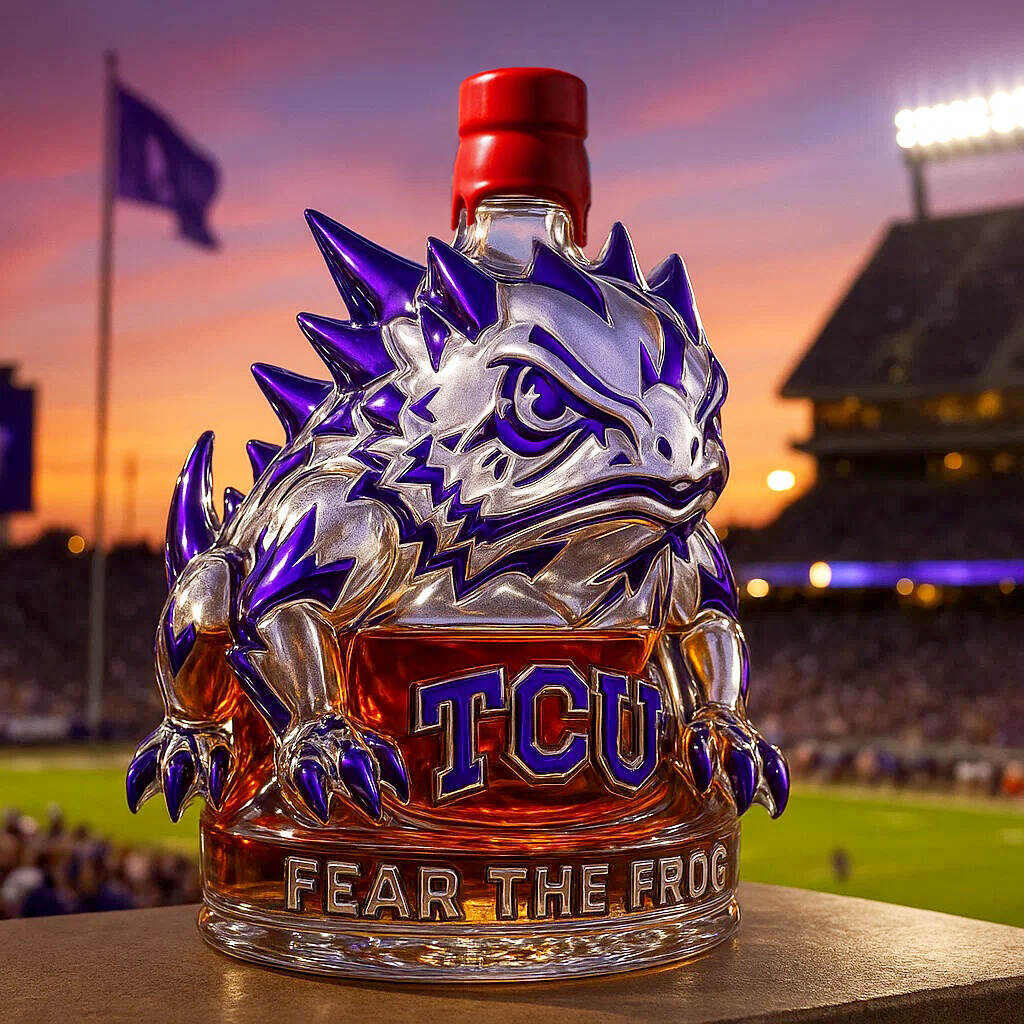 TCU Horned Frogs Whiskey Bottle