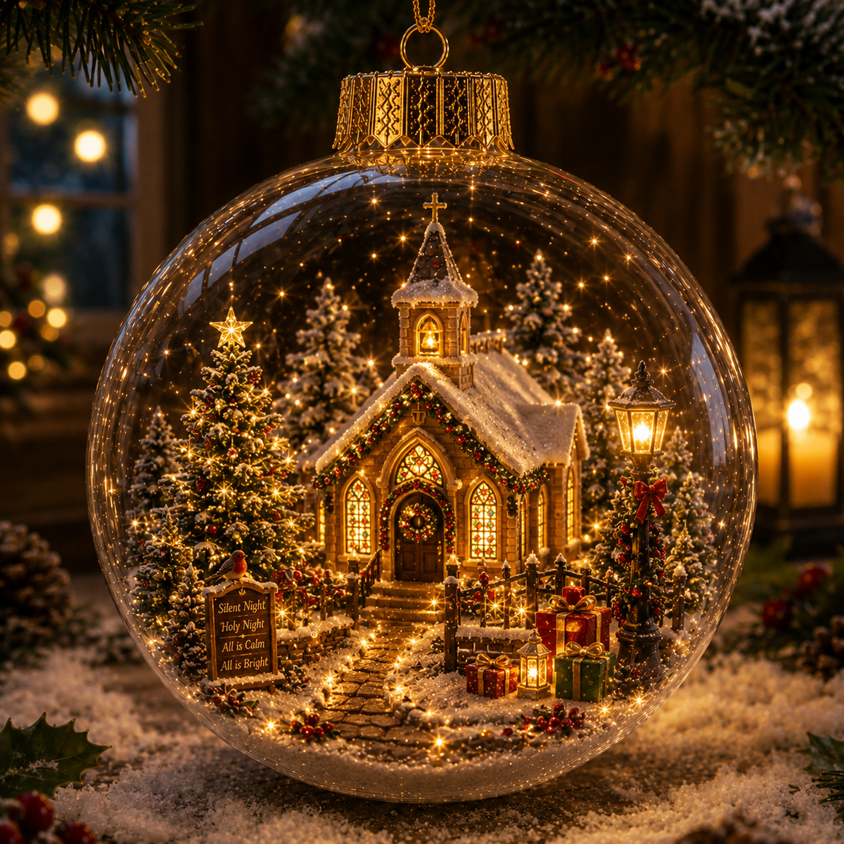 Light-Up Christmas Story Globe Ornament