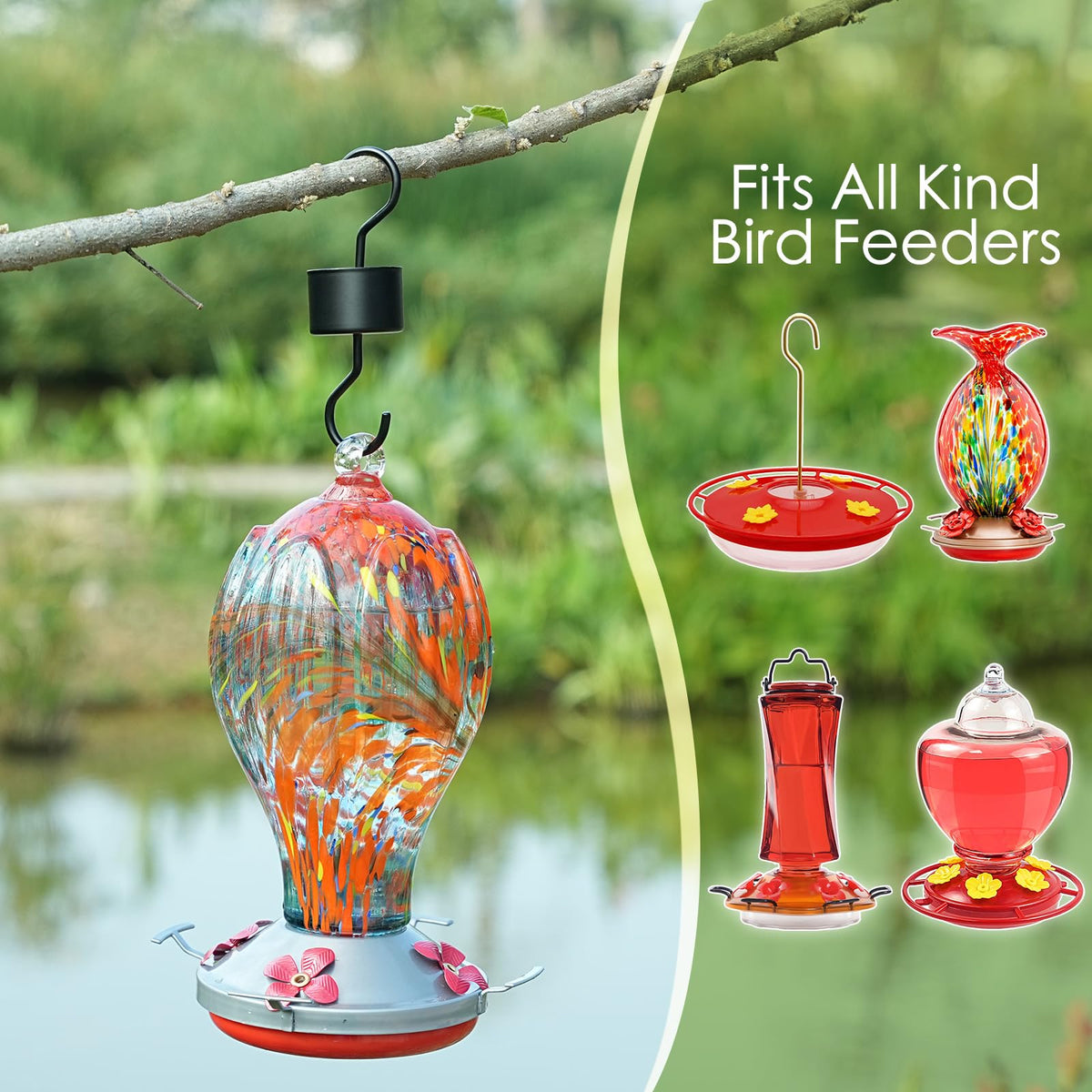 2 Pcs Metal Ant Moat for Hummingbird Feeder