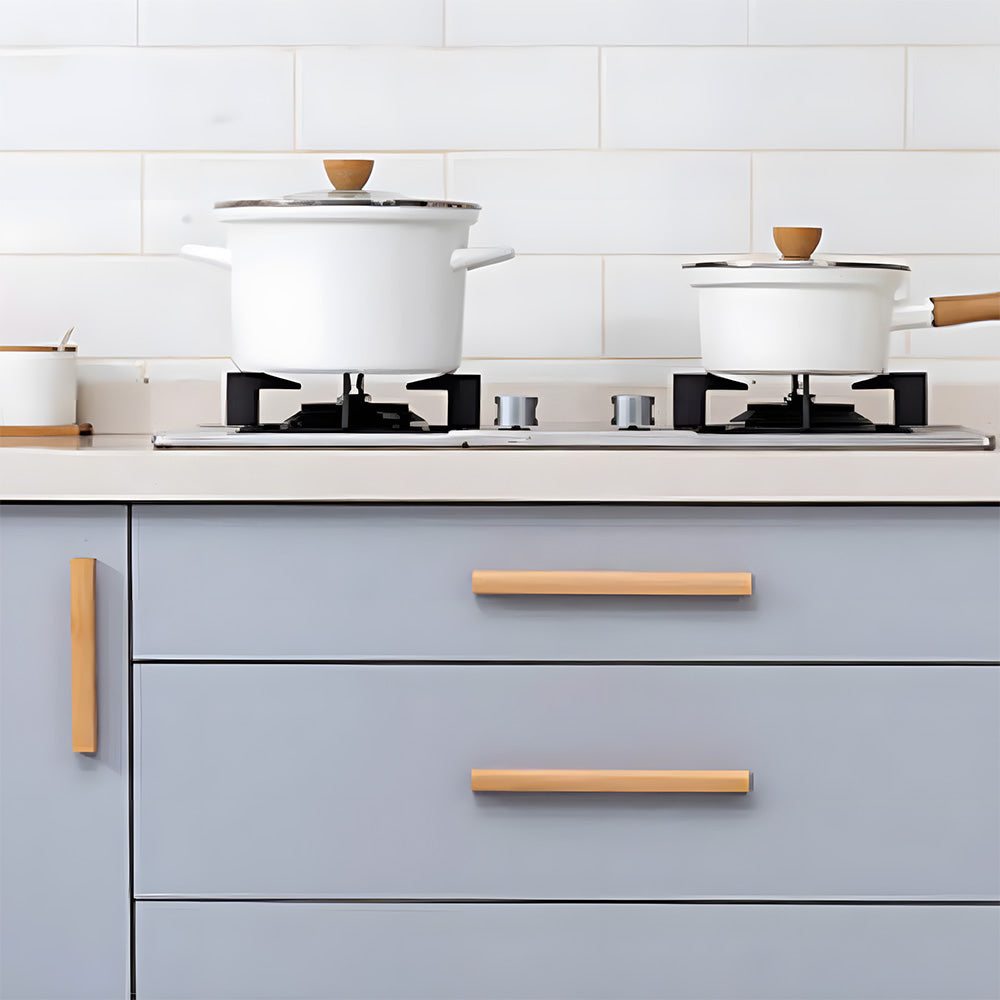 Minimalist Natural Wood Drawer Pulls