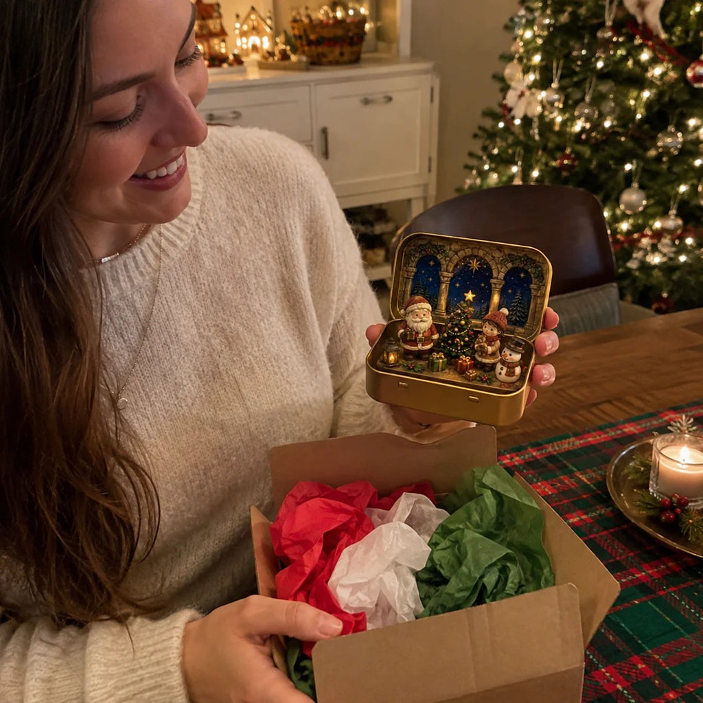 A Tiny Christmas Wonderland in a Tin