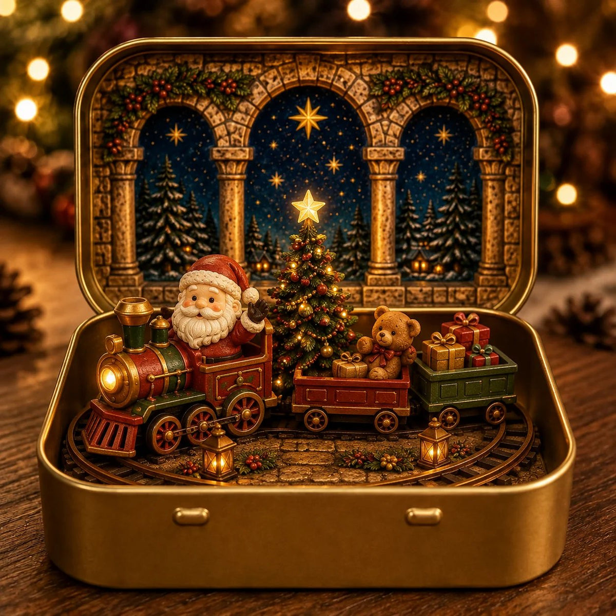 A Tiny Christmas Wonderland in a Tin