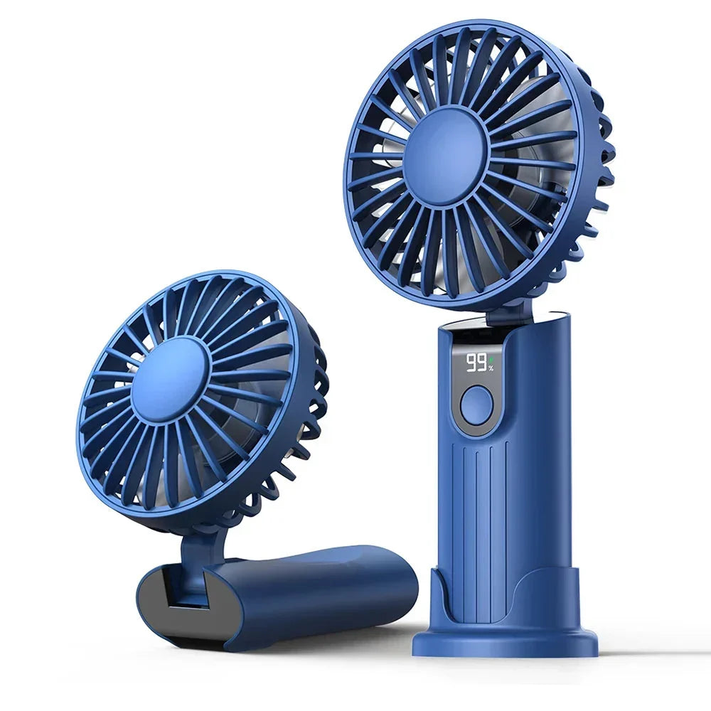 Mini USB Rechargeable Fan – 5000mAh 3-Speed Handheld Pocket Fan