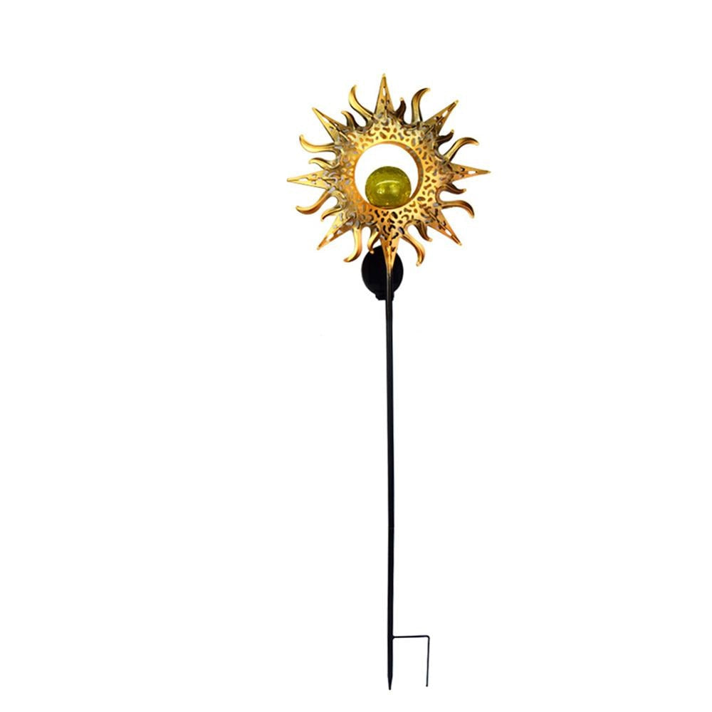 Solar Garden Stake Light with Decorative Pattern for Pathway and Yard