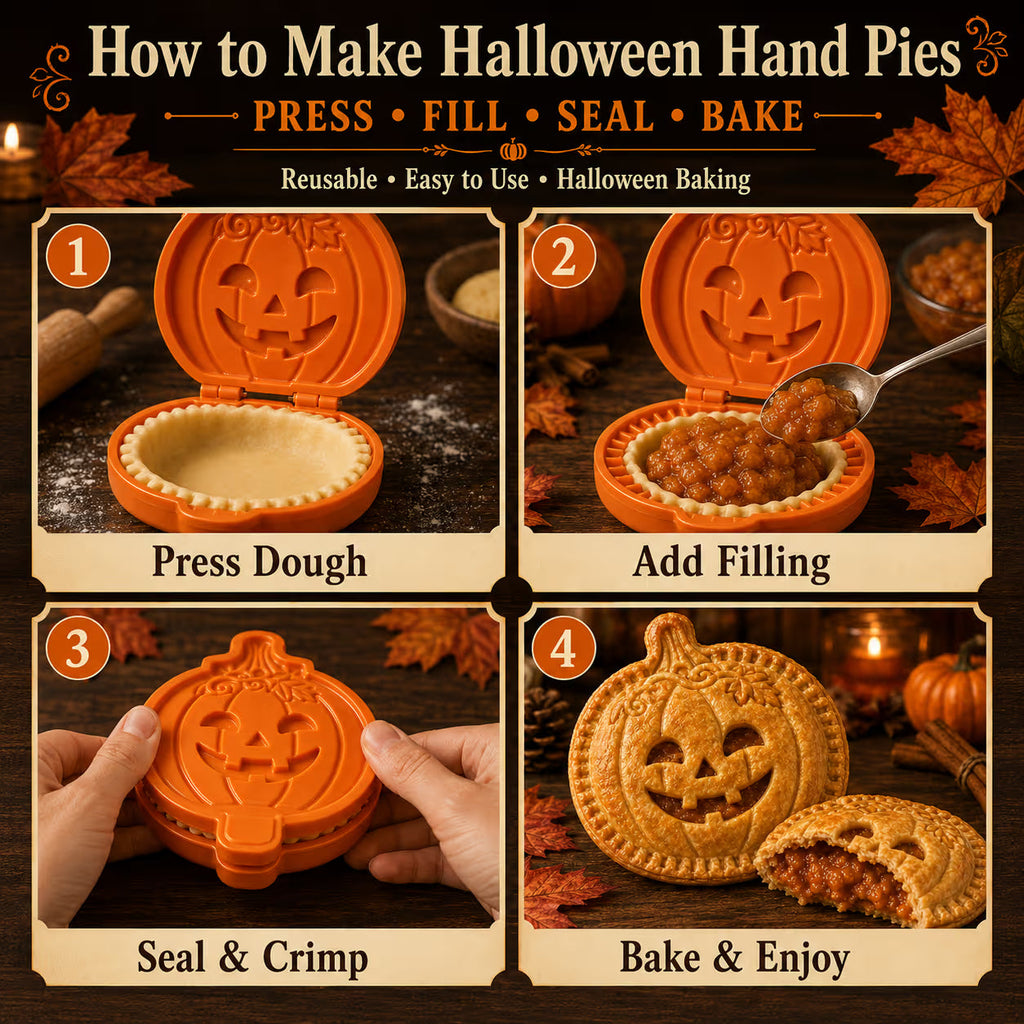 8-Design Halloween Hand Pie Mold Collection