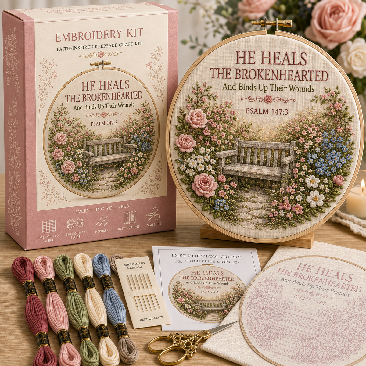 Faith & Scripture Embroidery Kit