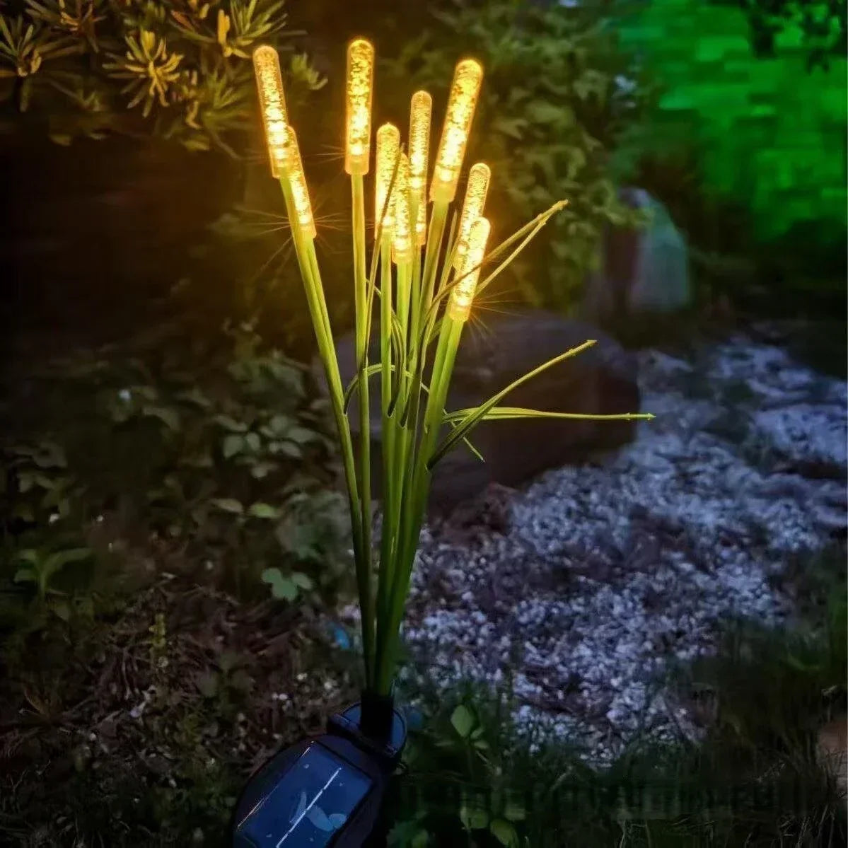 Solar Reed Garden Lights Swaying Outdoor Pathway Lamps