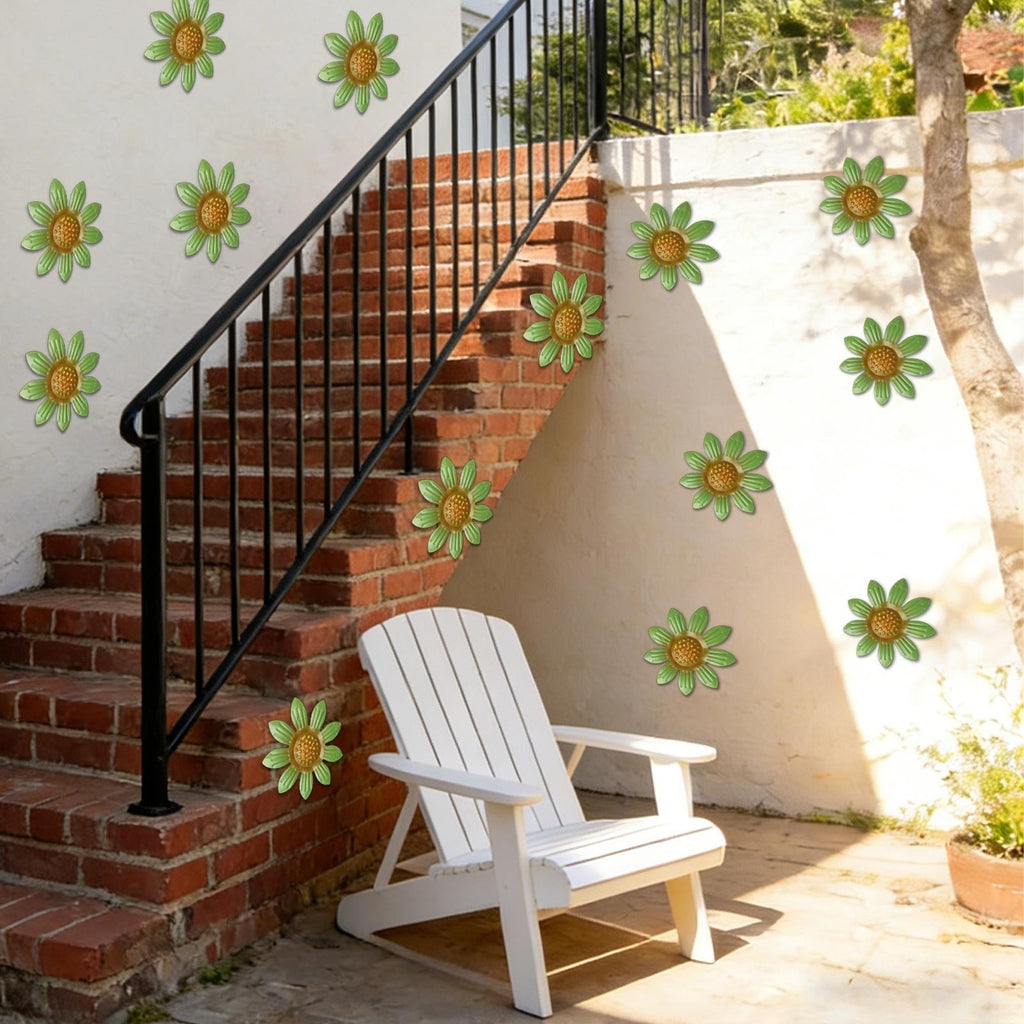 Outdoor Metal Daisy Wall Decor for Garden, Yard and Patio