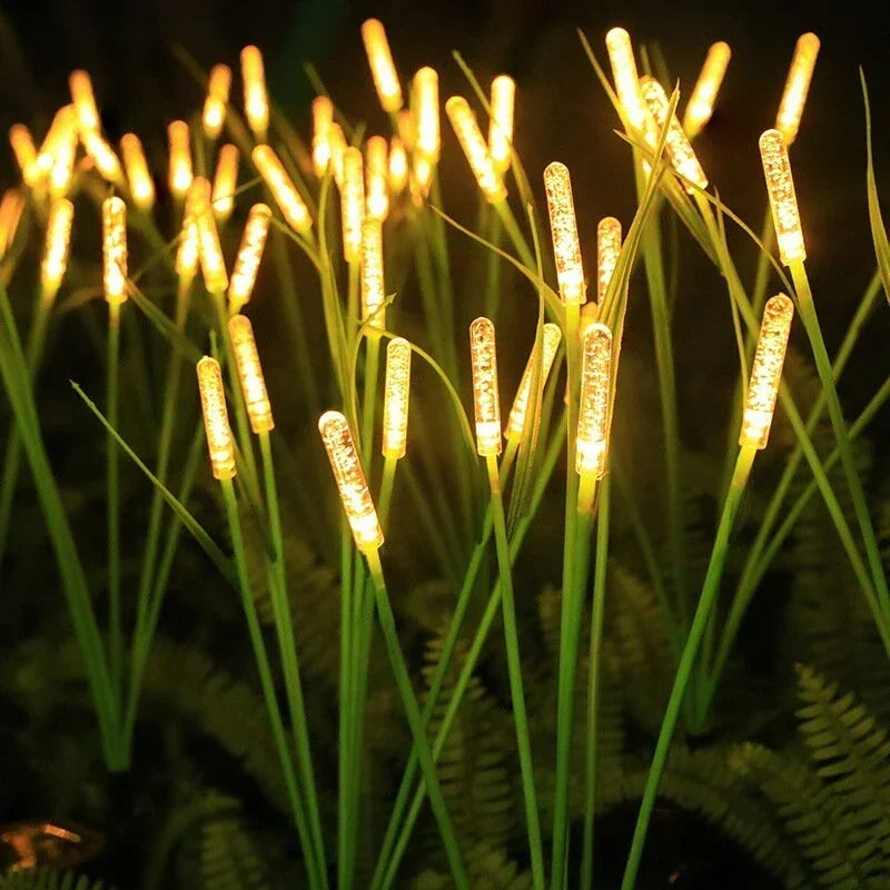 Solar Reed Garden Lights Swaying Outdoor Pathway Lamps