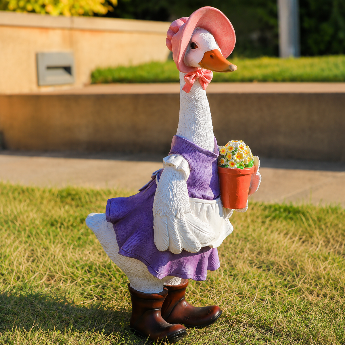 Duck Garden Statue Outdoor Sculpture Garden Decor for Yard