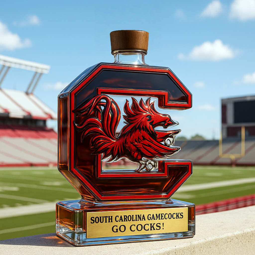 South Carolina Gamecocks Whiskey Bottle