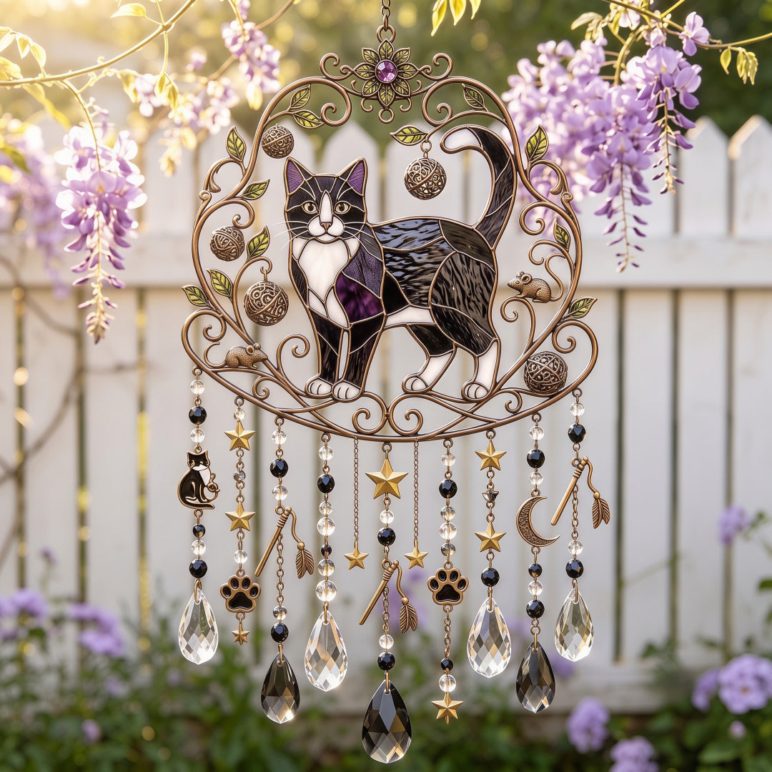 Cat Breed Window Suncatcher Wind Chime - 6 Designs, 20 cm