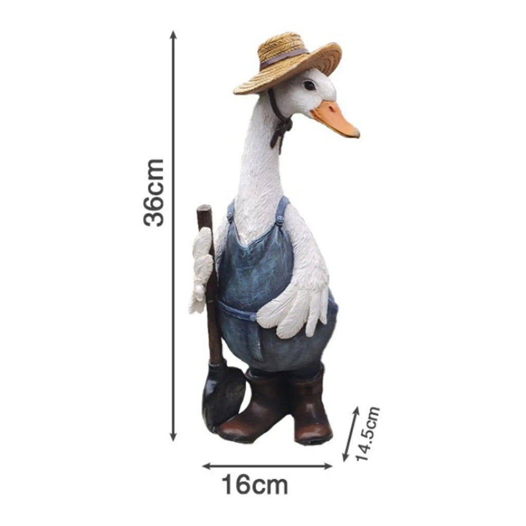 Duck Garden Statue Outdoor Sculpture Garden Decor for Yard