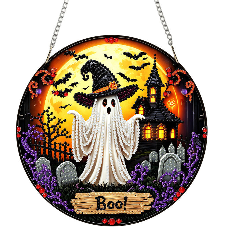 DIY Halloween Diamond Painting Hanging Ornament Kit