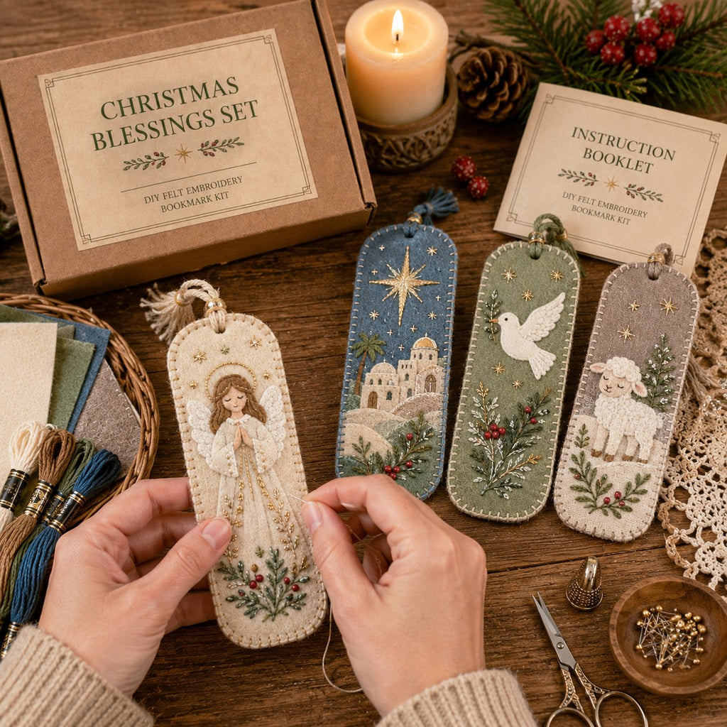 DIY Felt Embroidery Bookmark Kit