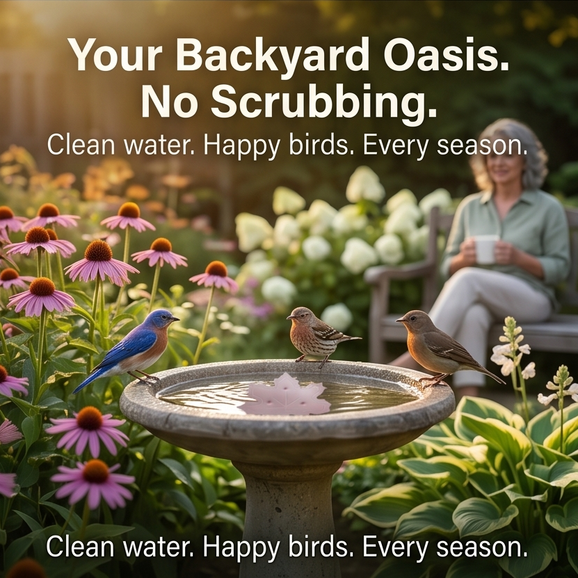 Pure Copper Leaf Bird Bath Purifier for Algae Control