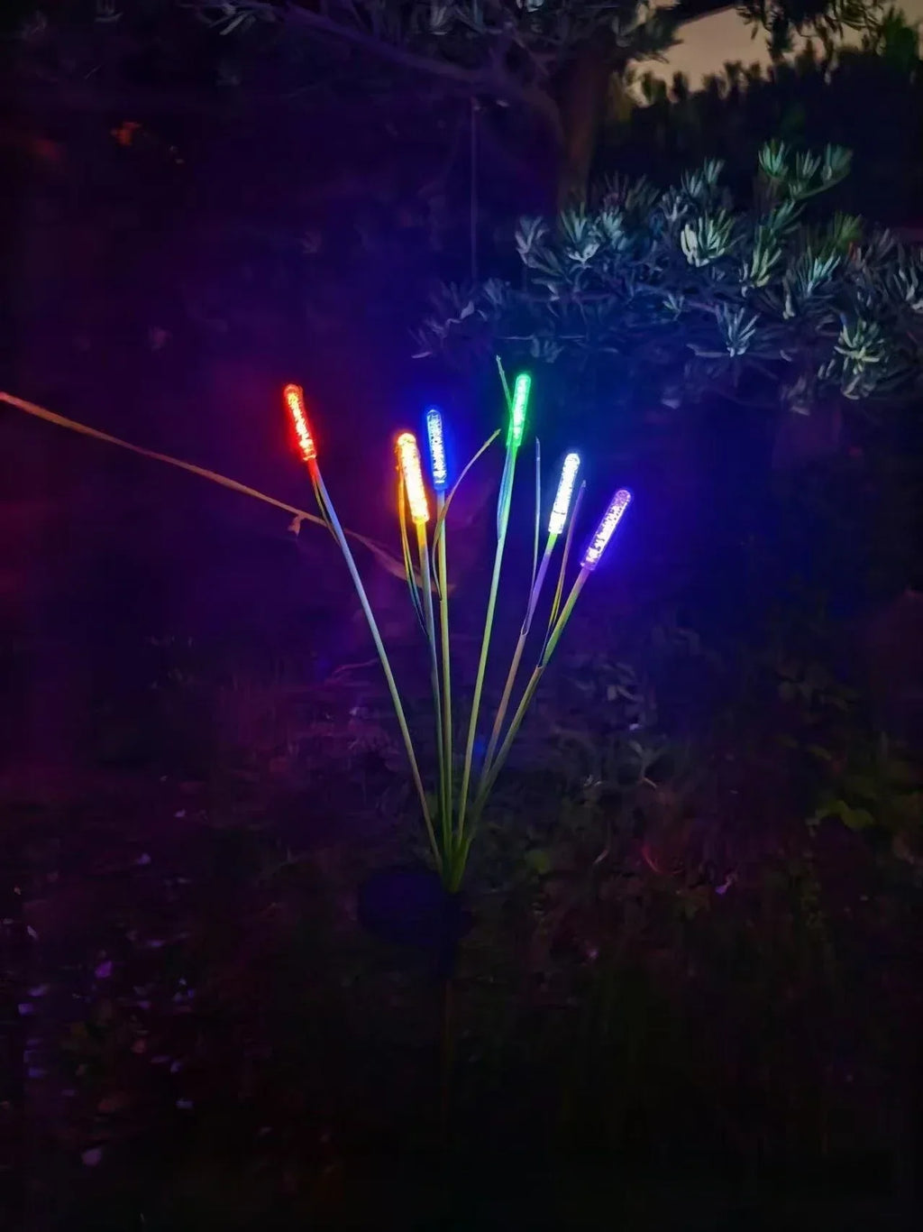 Solar Reed Garden Lights Swaying Outdoor Pathway Lamps