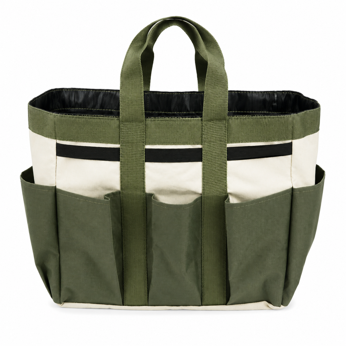 Garden Tool Organizer Tote Bag with Multiple Pockets