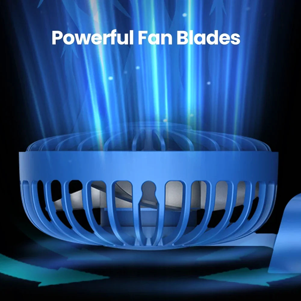 Mini USB Rechargeable Fan – 5000mAh 3-Speed Handheld Pocket Fan