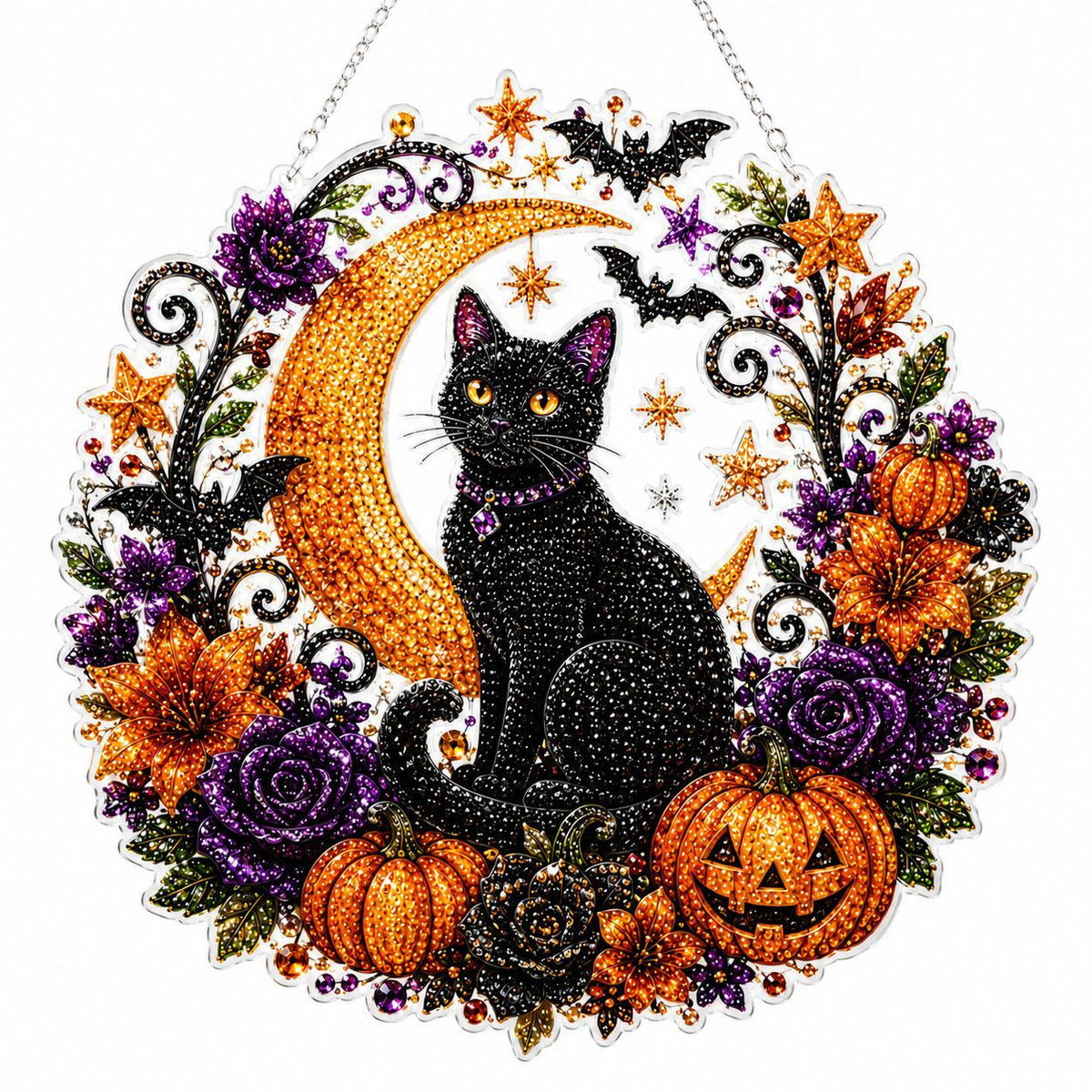 DIY Halloween Diamond Painting Hanging Ornament Kit