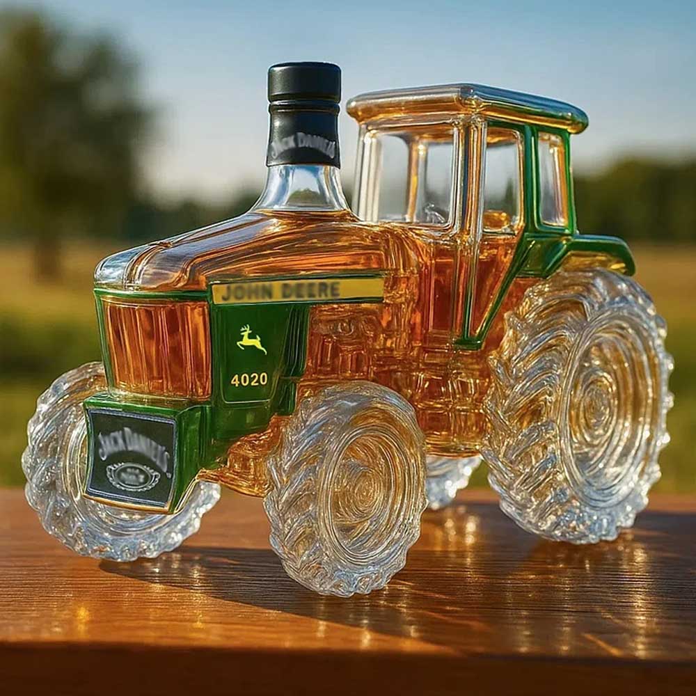 14020 Tractor Glass Whiskey Bottle