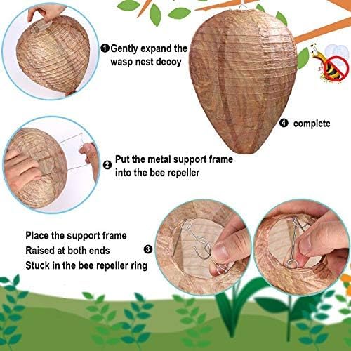 Wasp Deterrent Hive Decoy for Outdoor Garden and Home Use