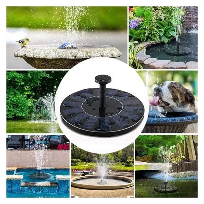Solar Floating Fountain Pump Garden Water Fountain for Bird Bath Pond and Pool