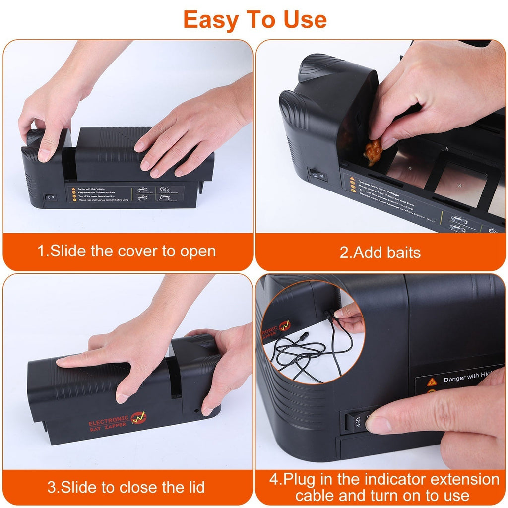 Electric Rat Trap – Rechargeable 1800V Shock Mouse Killer