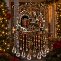 Christmas Crystal Wind Chime - 14 Festive Designs, 20 x 35 cm