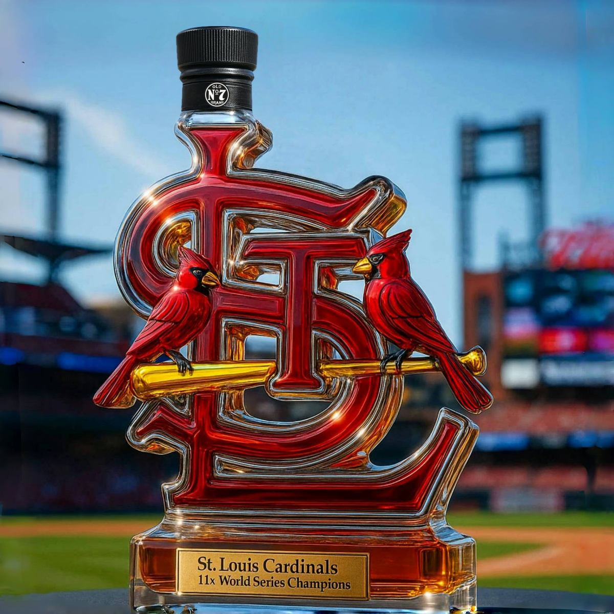 St. Louis Cardinals Whiskey Bottle