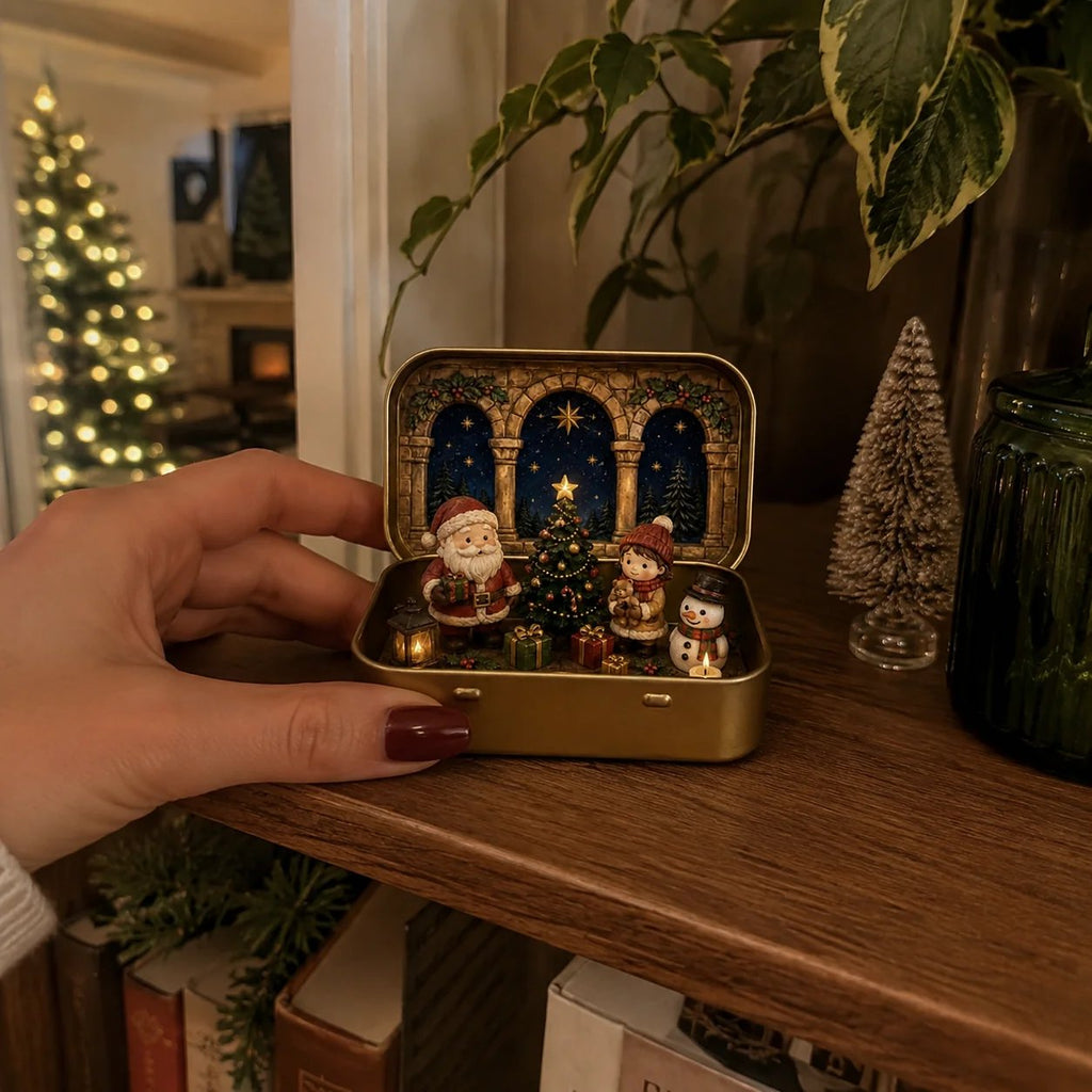 A Tiny Christmas Wonderland in a Tin