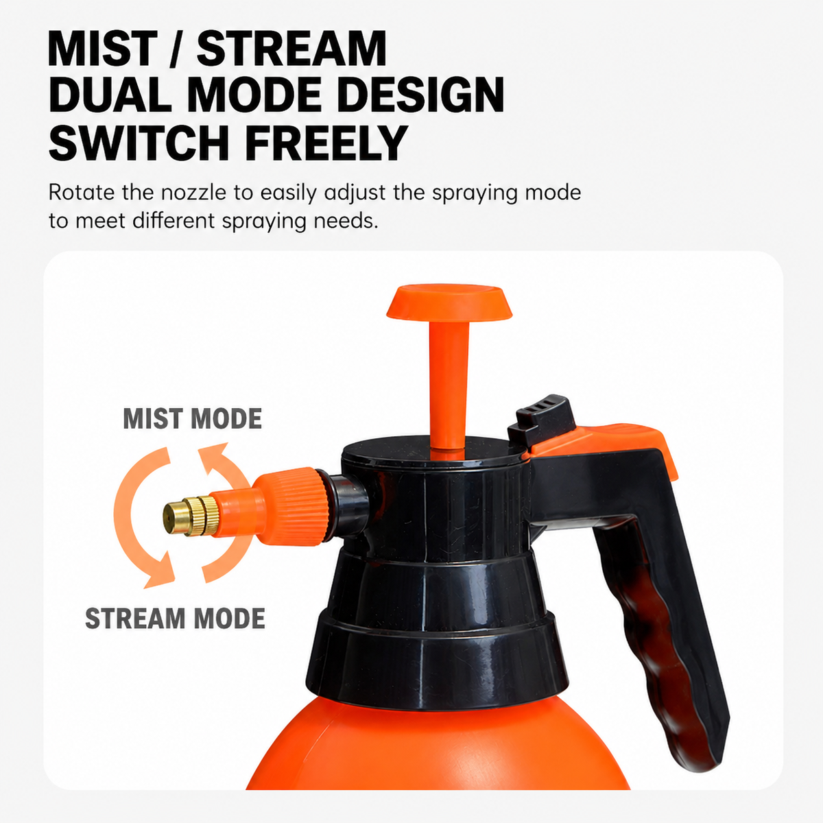 2L Handheld Pressure Sprayer for Plants Garden Watering and Cleaning