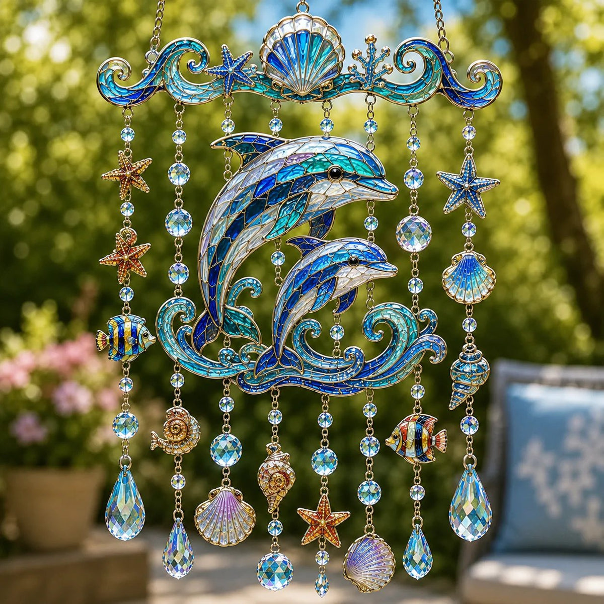 Ocean Animal Crystal Suncatcher Wind Chime - 3 Styles