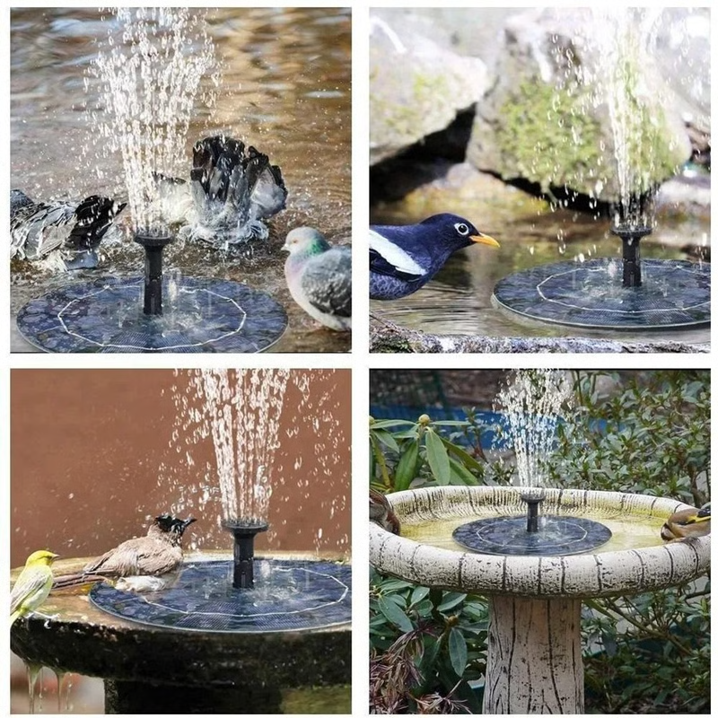 Solar Floating Fountain Pump Garden Water Fountain for Bird Bath Pond and Pool