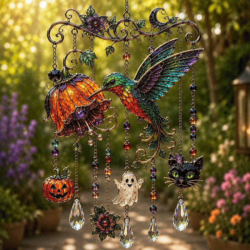Halloween Crystal Suncatcher Wind Chime - 7 Designs
