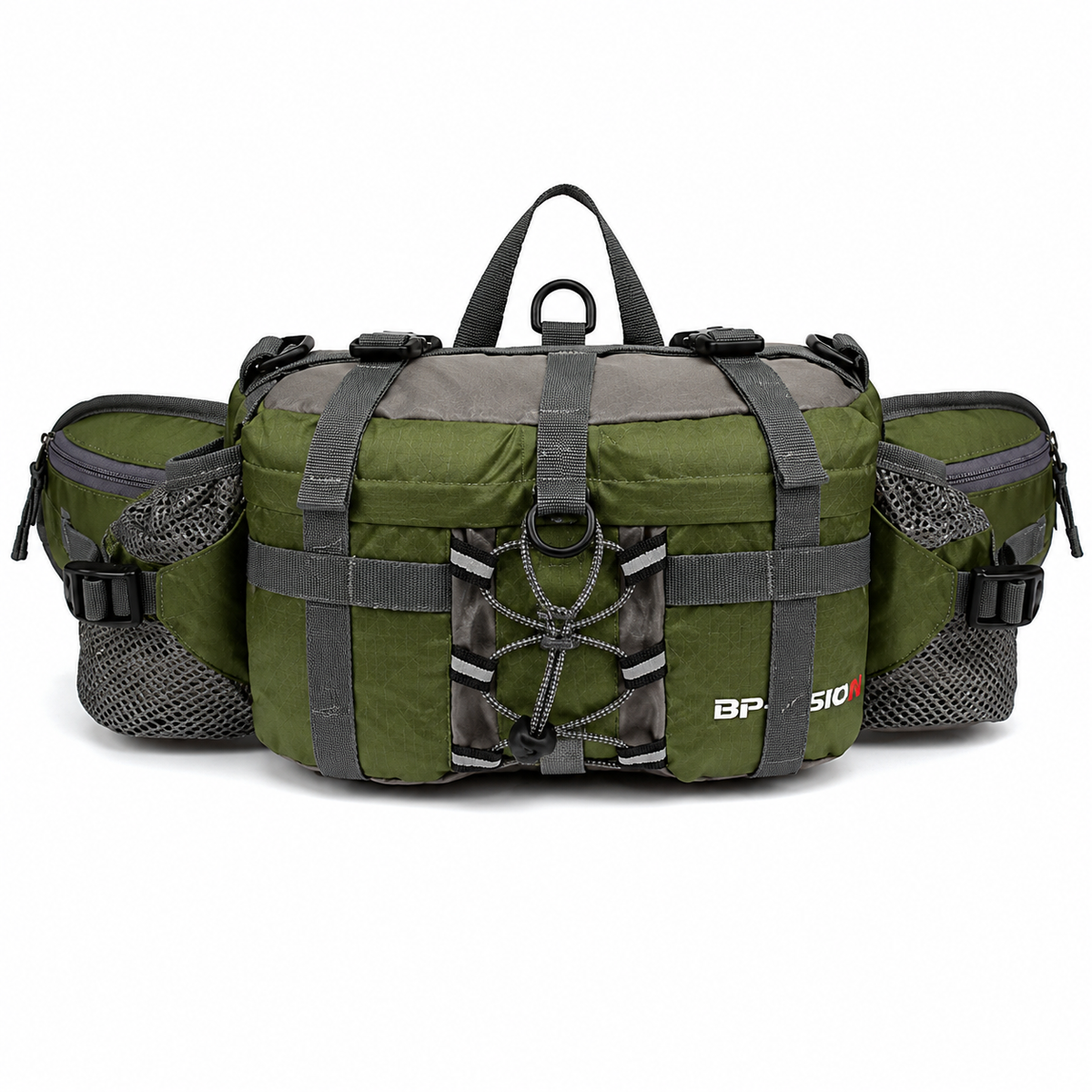 Hiking Waist Pack with Water Bottle Holders, Multi-Pocket Outdoor Waist Bag