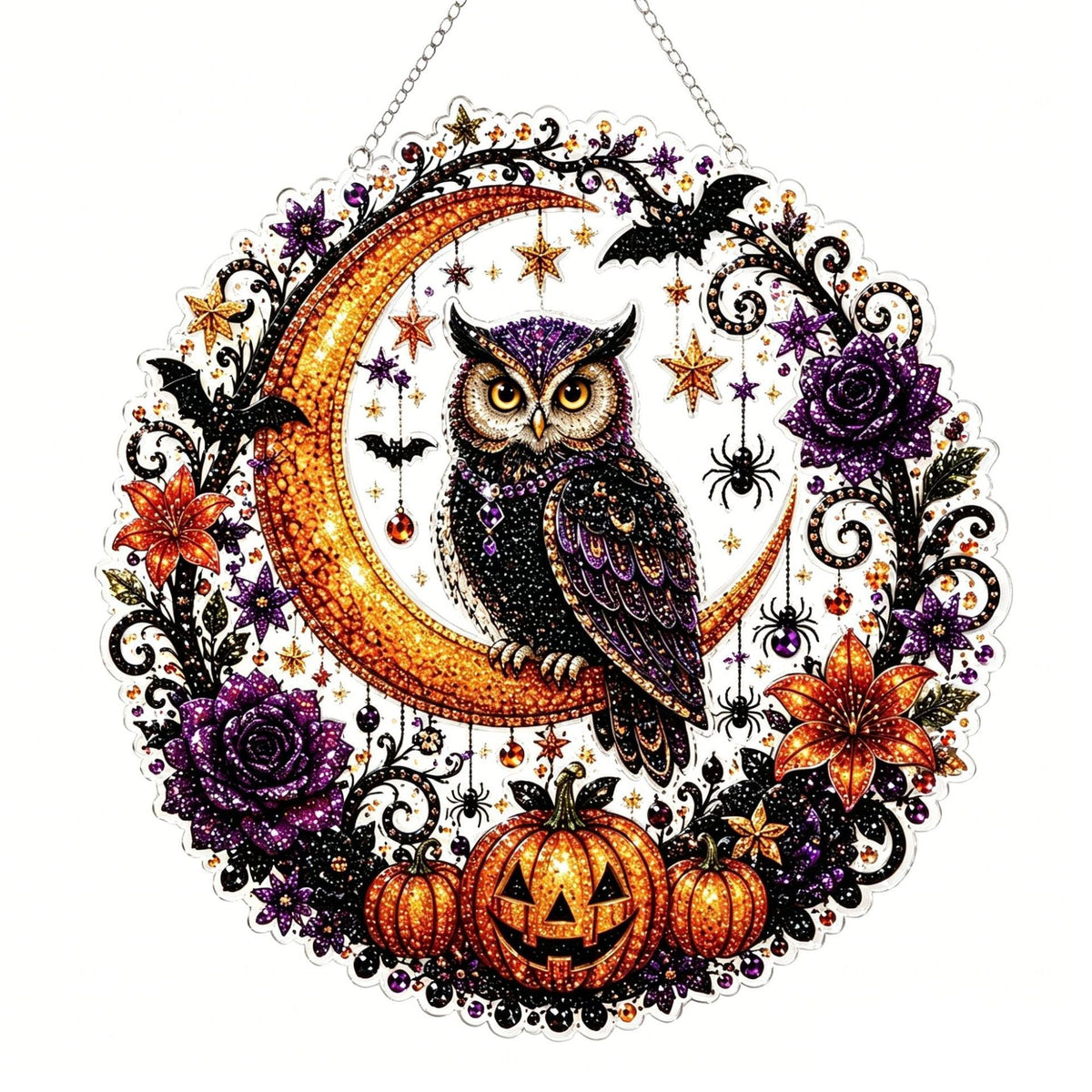 DIY Halloween Diamond Painting Hanging Ornament Kit
