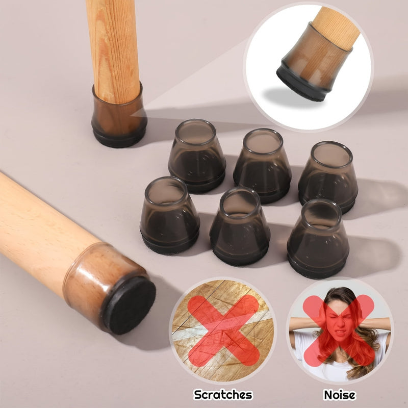 Chair Leg Protectors with Felt Bottom, Reusable Furniture Leg Covers