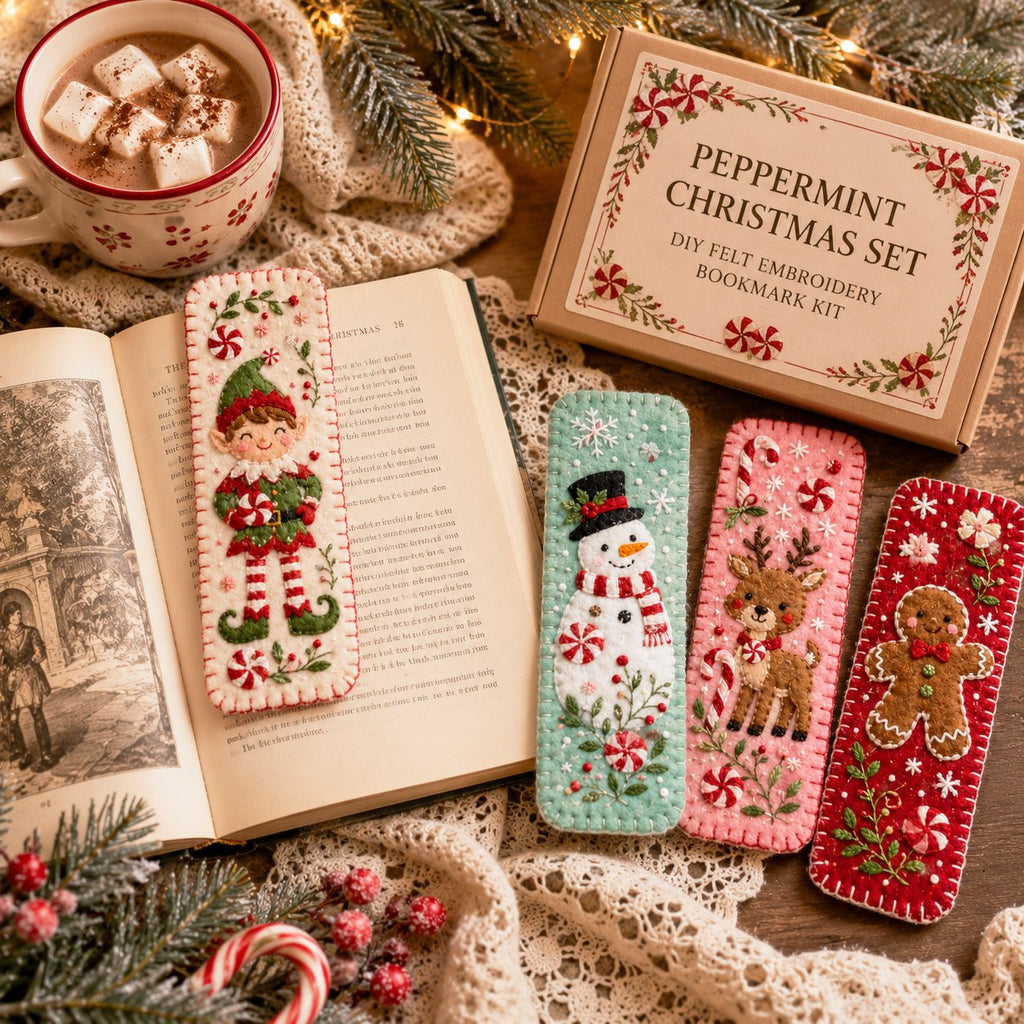 DIY Felt Embroidery Bookmark Kit